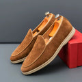 Alessandro Veneti Minimal Suede Slip-On Loafers