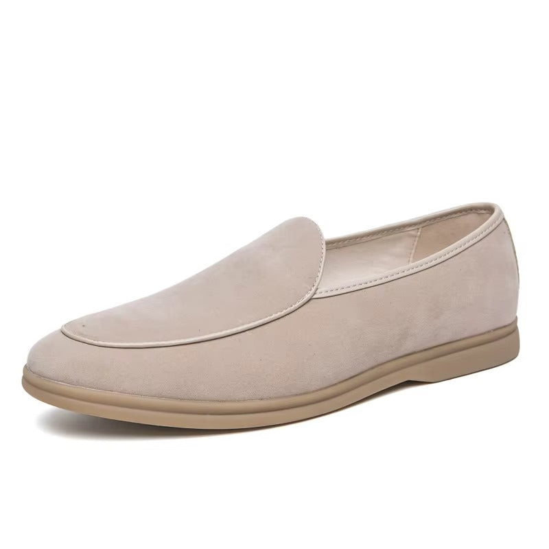 Alessandro Veneti Minimal Suede Slip-On Loafers