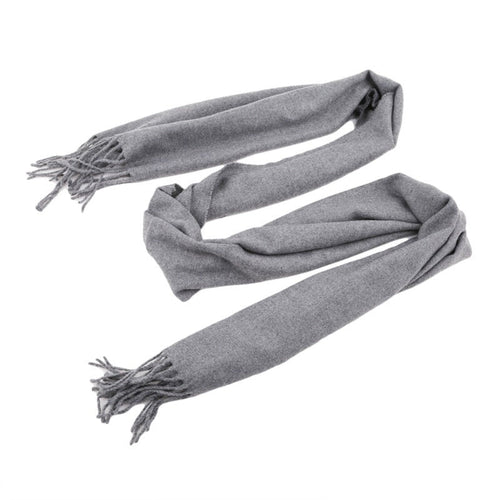 Classic Long Scarf with Fringe Detail