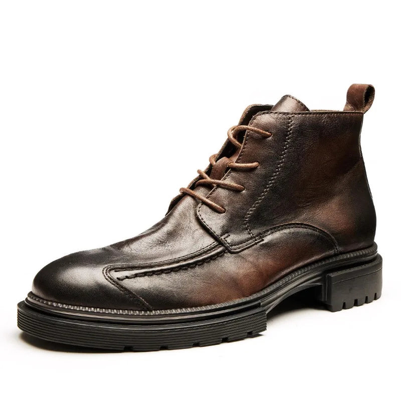 Lorenzo Vitali Retro Ankle Boots with Chunky Sole