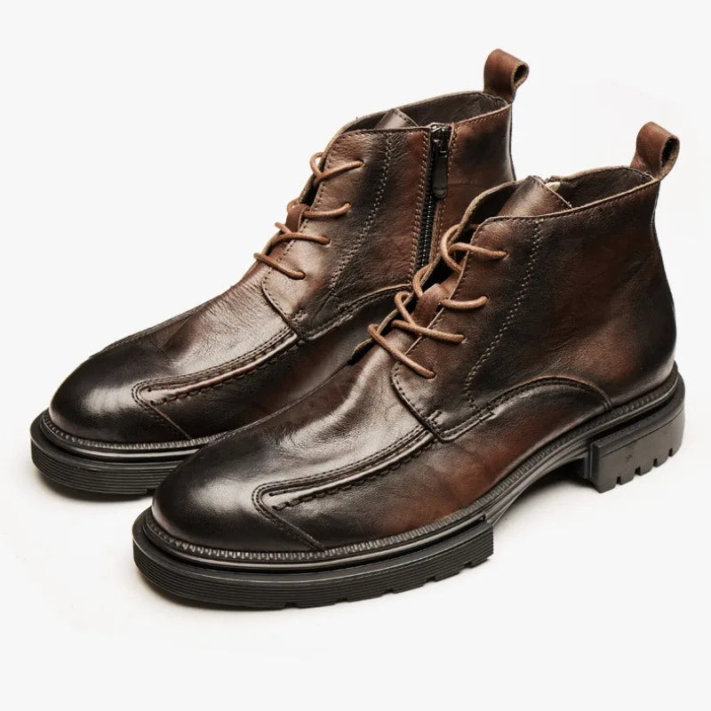 Lorenzo Vitali Retro Ankle Boots with Chunky Sole