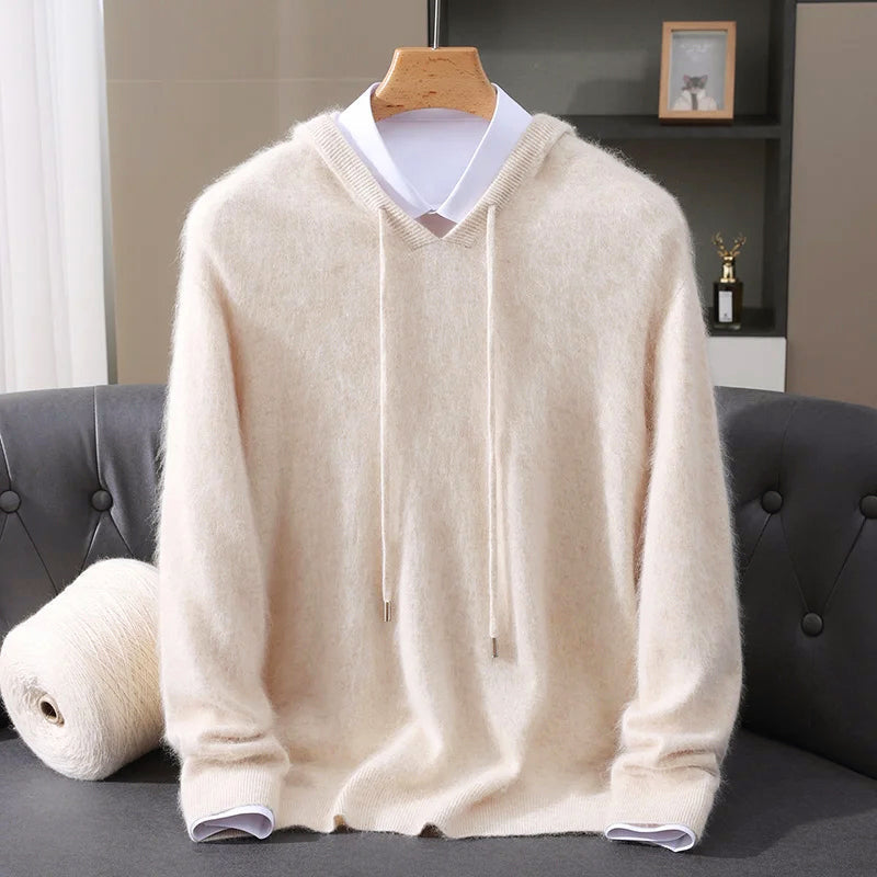Men’s Cashmere Wool Sweater with Hood