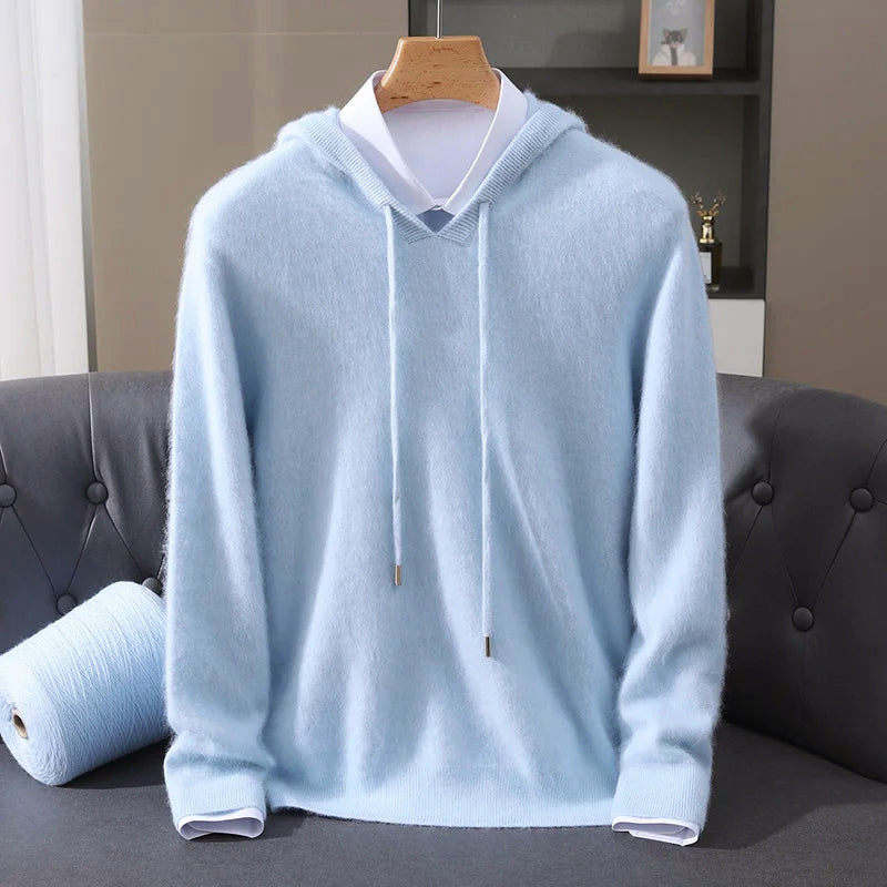 Men’s Cashmere Wool Sweater with Hood