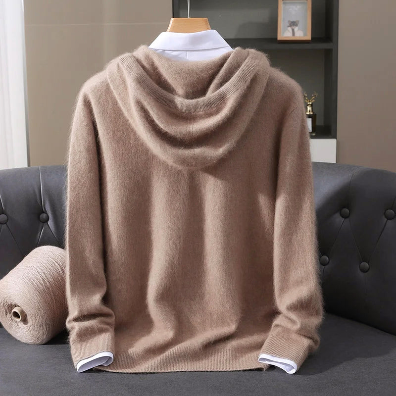 Men’s Cashmere Wool Sweater with Hood