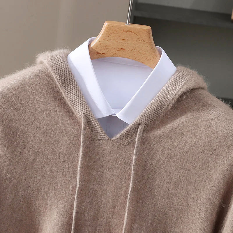 Men’s Cashmere Wool Sweater with Hood