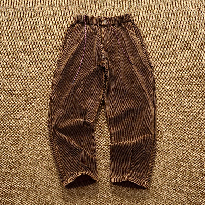 Men’s Heavy Cotton Corduroy Pants with Deep Pockets