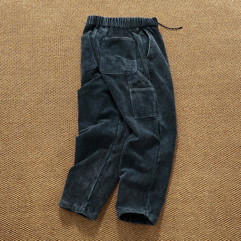 Men’s Heavy Cotton Corduroy Pants with Deep Pockets