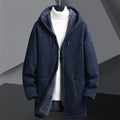 Men’s Hooded Textured Jacket with Fleece Interior