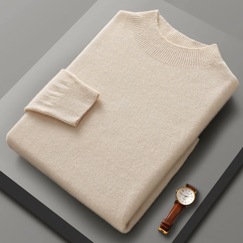 Men’s Merino Wool Sweater with Crew Neck