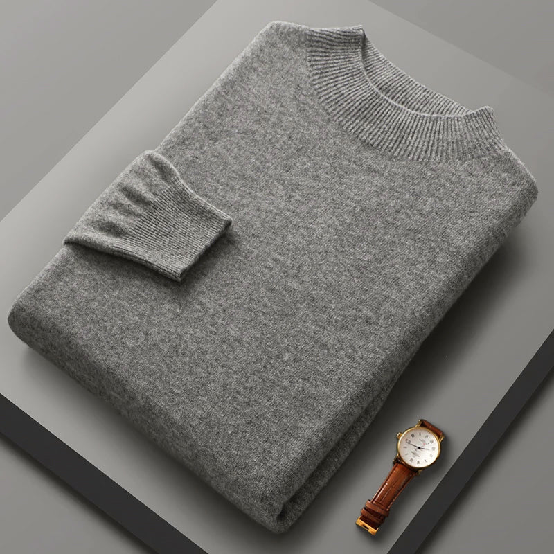 Men’s Merino Wool Sweater with Crew Neck