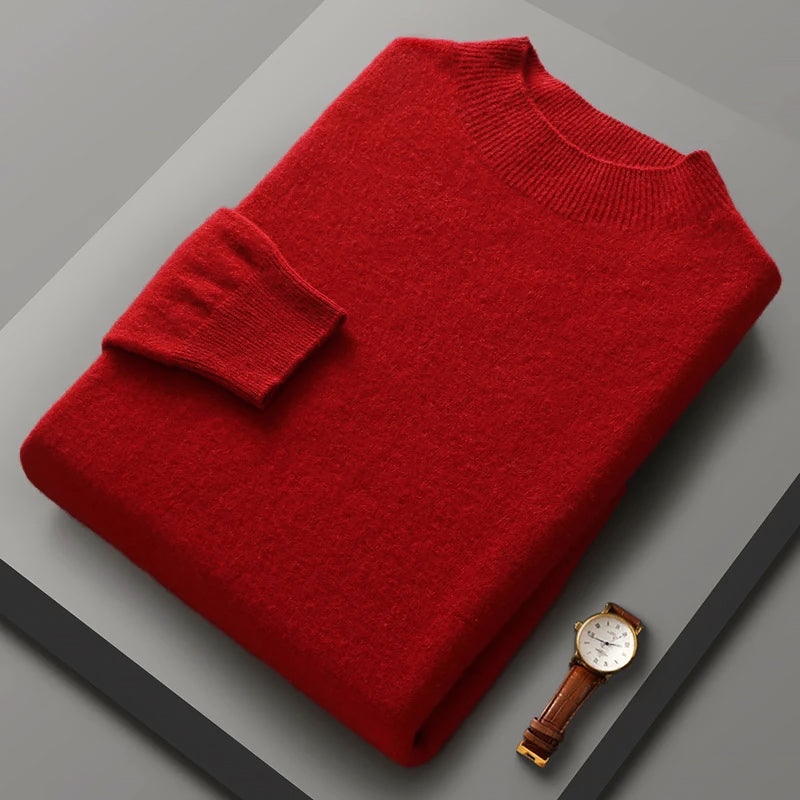 Men’s Merino Wool Sweater with Crew Neck