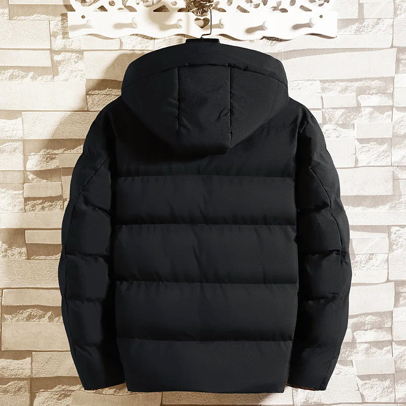Men’s Short Hooded Puffer Jacket for Winter Wear