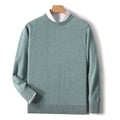 Men’s Wool Knit Sweater with Ribbed Edges
