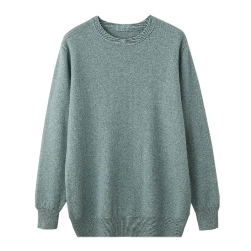 Men’s Wool Knit Sweater with Ribbed Edges