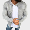 Men’s Zip-Up Sweatshirt with Ribbed Shoulders