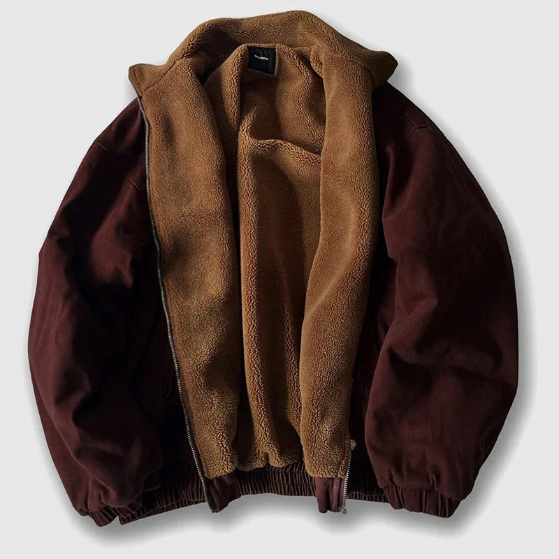 Roberto Russo Fleece-Lined Cotton Bomber Jacket