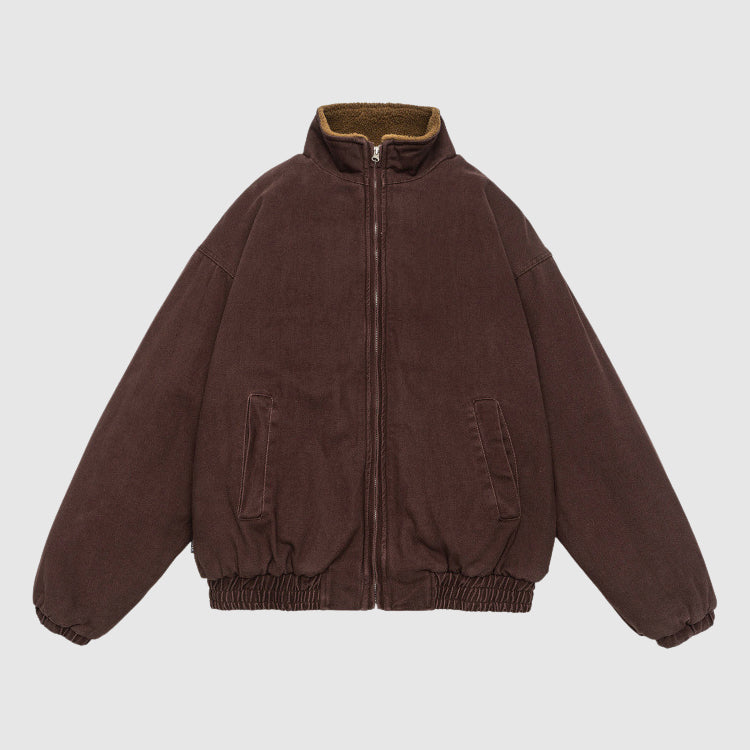 Roberto Russo Fleece-Lined Cotton Bomber Jacket