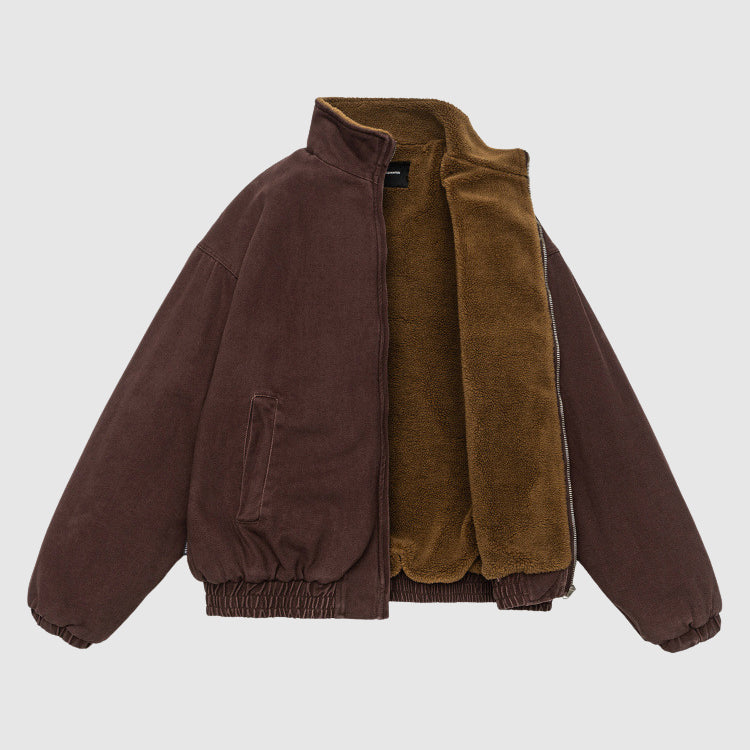 Roberto Russo Fleece-Lined Cotton Bomber Jacket