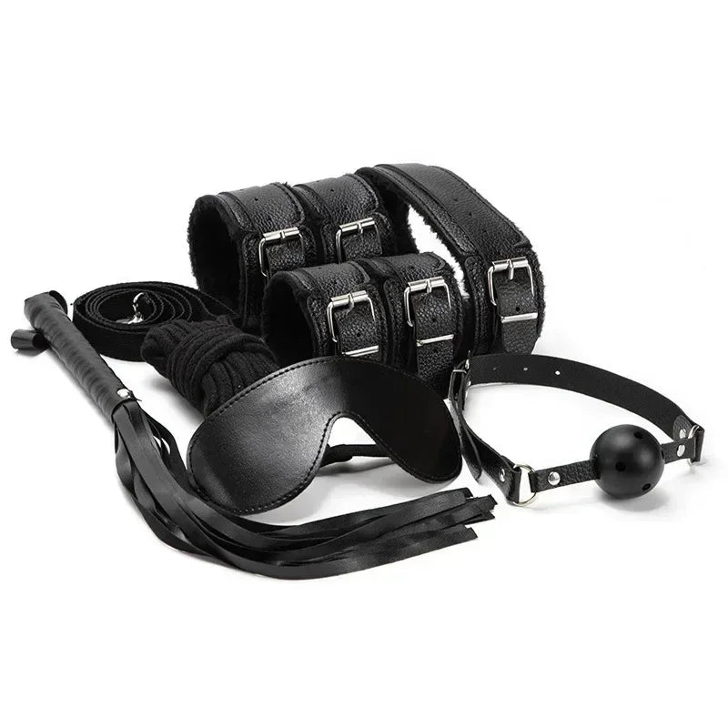 Restraint Kit Set For Adult Cosplay Couples With Handcuffs Mask Unisex Role Play Party Accessory