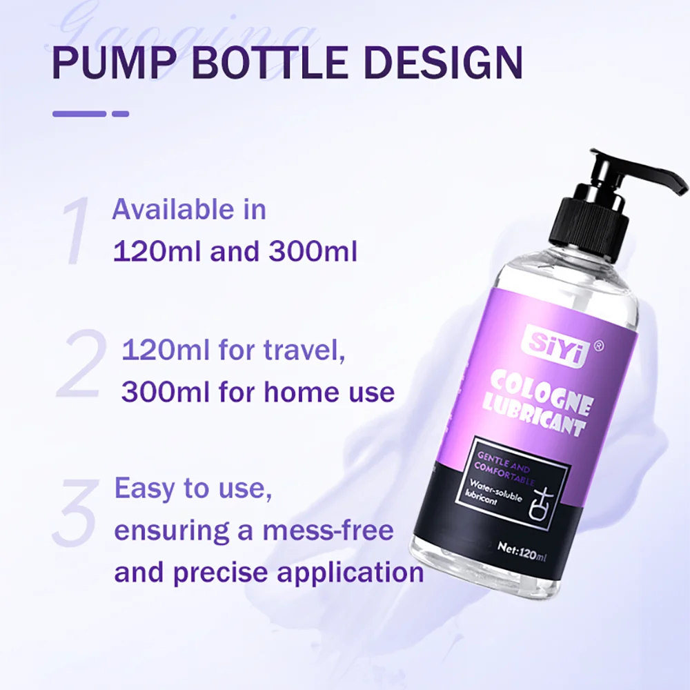 120ml/300ml Water-Based Lubricant for Couples, LaLubrificante Premium Pleasure Proong-Lasting Cologne Scent Pump Bottle, Non-Sticky, Skin-Friendly Intimate Lube