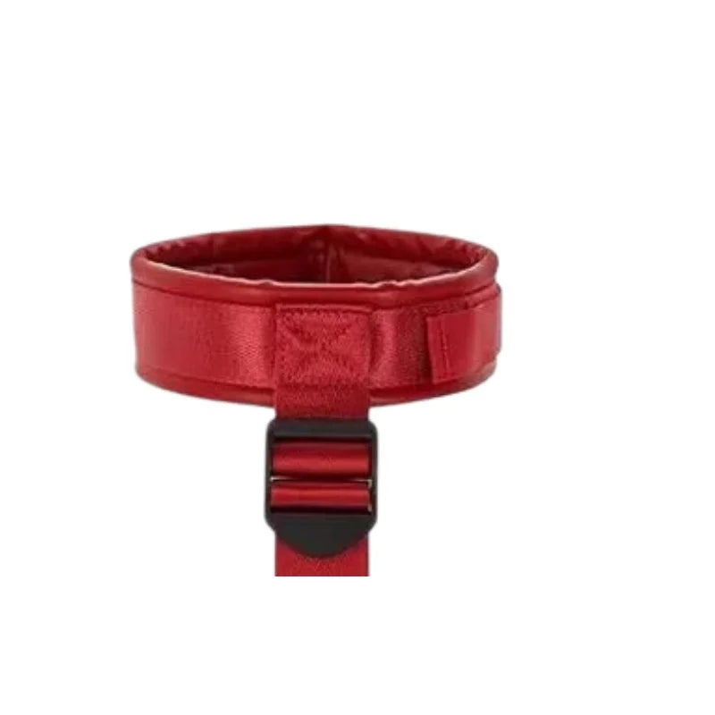 Adjustable BDSM Bondage Restraint Kit Collar Leash Reverse Handcuffs Wrist Ankle Cuffs Silk Blindfold Couple Erotic Foreplay Toy