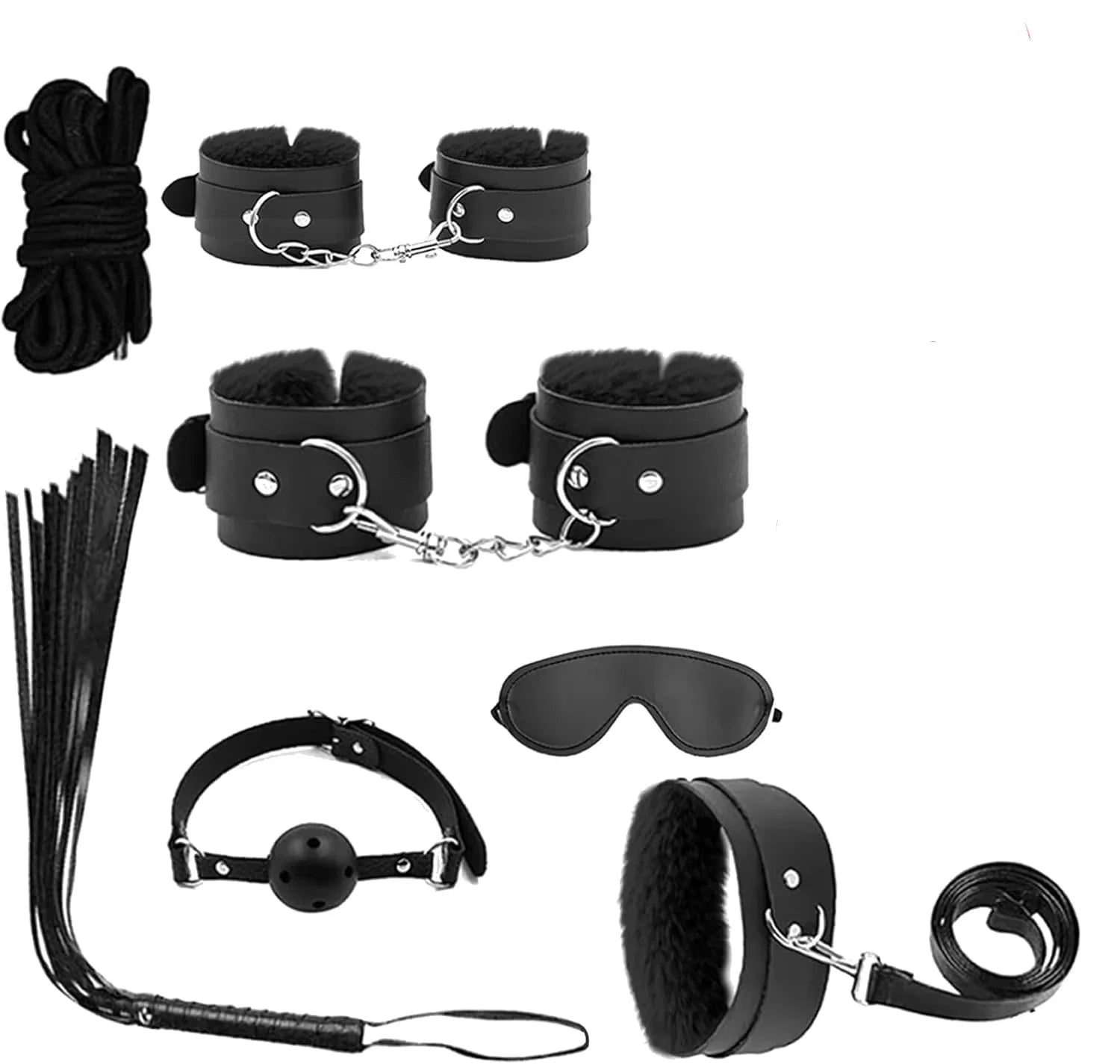 Restraint Kit Set For Adult Cosplay Couples With Handcuffs Mask Unisex Role Play Party Accessory
