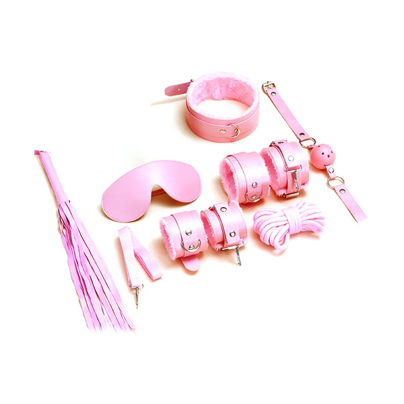 Restraint Kit Set For Adult Cosplay Couples With Handcuffs Mask Unisex Role Play Party Accessory