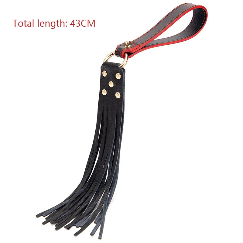  Genuine Leather BDSM Restraint Kit with Adjustable Collar Handcuffs Blindfold Intimate Couple Toys Set 