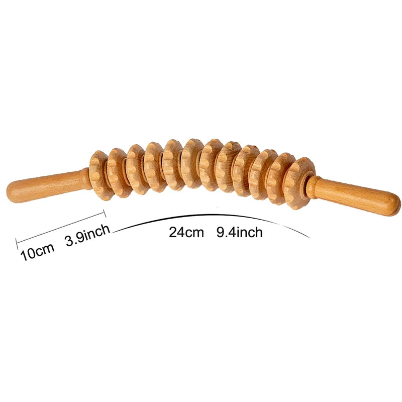 Roller de Massagem Corporal em Madeira Pleasure Pro