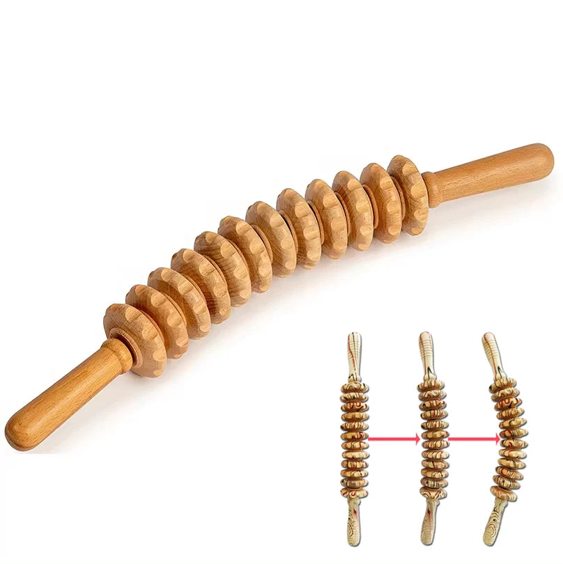 Roller de Massagem Corporal em Madeira Pleasure Pro
