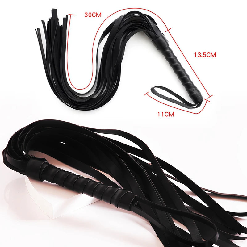 Goods For Adults Set Sexy Leather Plush Handcuffs Blindfold Spanking Soft Whips Tying Cotton Rope Couple Games Bondage Equipment