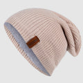 Slouchy Knit Beanie with Fleece Lining