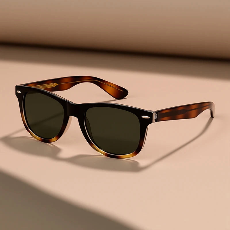 Vintage Square Sunglasses with Polarized Lenses